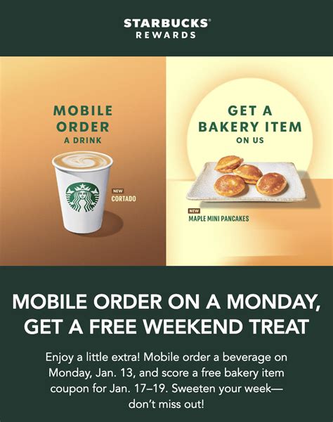 Starbucks Rewards Canada FREE Weekend Treats Today FREE Bakery Item