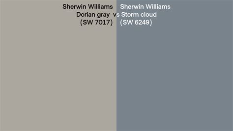 Sherwin Williams Dorian Gray Vs Storm Cloud Side By Side Comparison