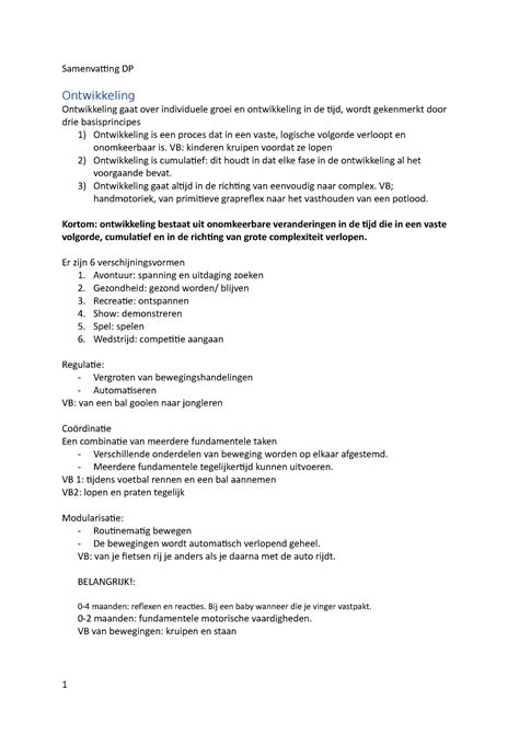 Samenvattig Dp P Didactiek En Pedagogiek Leerjaar Samenvatting