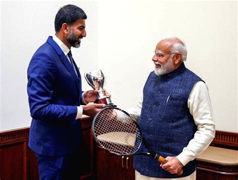 Indian Tennis Player Rohan Bopanna Meets Prime Minister Narendra Modi