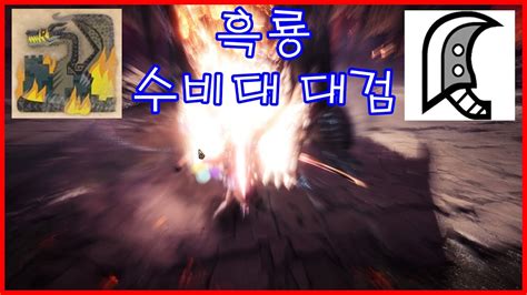 MHW IB 흑룡 솔플 수비대 대검 YouTube