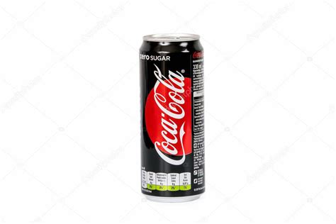 330ml Zero Sugar Coca Cola Aislada Sobre Fondo Blanco 2024