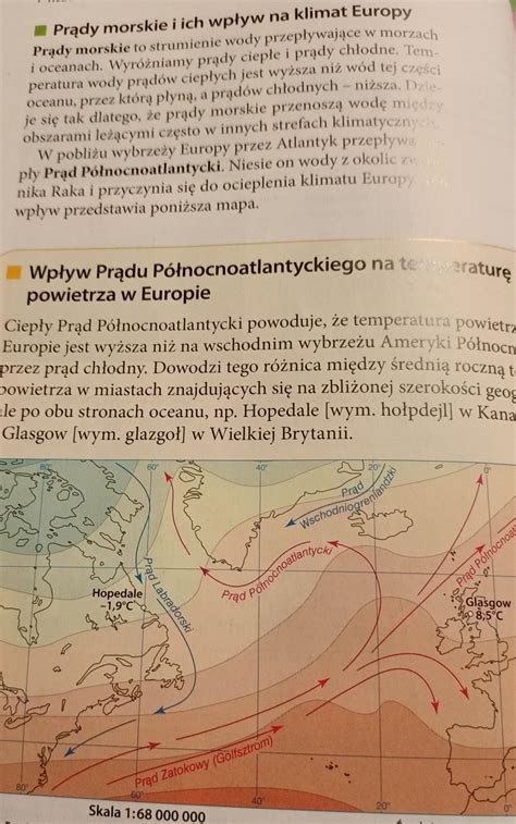 PLS na teraz potrzebuję Pytanie Omów wpływ prądów morskich na klimat