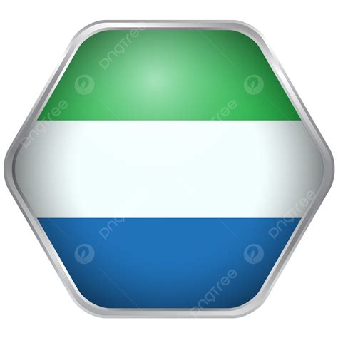 Sierra Leone National Flag Polygon Shape Vector Independence Day Of