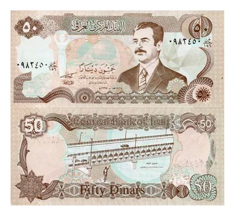 Billete De Irak 50 Dinares Nuevo Sin Circular Saddam Hussein MercadoLibre