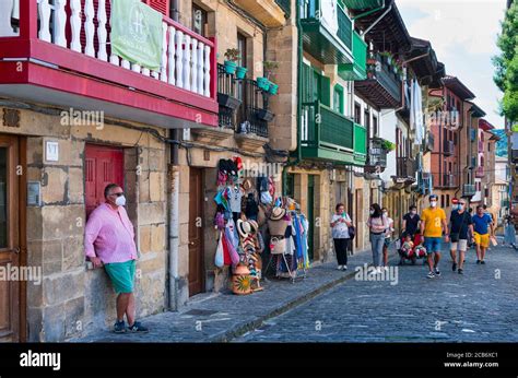 Traditional Basque Architecture Historic Quarter Hondarribia Town