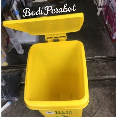 Jual Tempat Sampah Injek Liter Bio Earth Green Leaf Shopee Indonesia