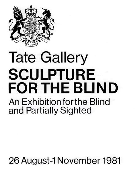 Sculpture for the Blind: An exhibition for the blind and partially sighted, London 1981 | Group ...