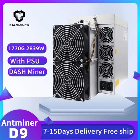 Antminer D9 1770Gh From Bitmain Mining X11 Algorithm With A Maximum