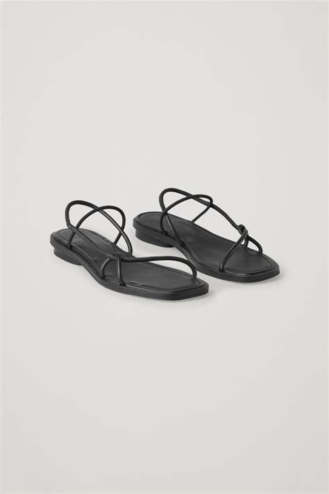 Buy Black Sandals Strappy In Stock