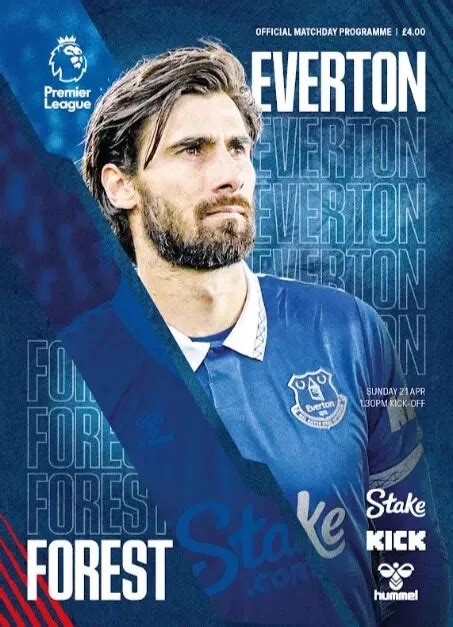 Everton Nottingham Forest Official April Premier League Colour