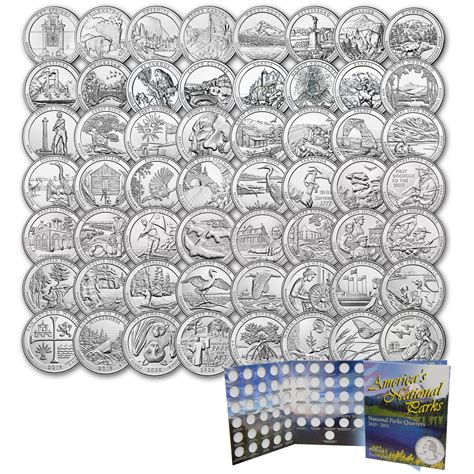 Complete Set Of America The Beautiful Quarters - 56 BU National Parks ...