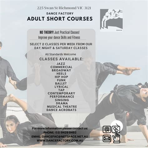 Dance Factory Melbourneshort Courses Dance Factory Melbourne