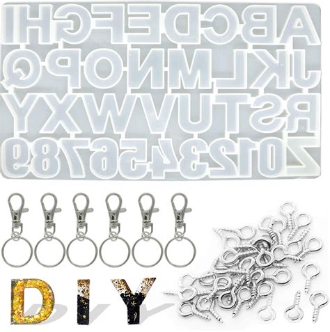 Amazon A Z Letters Silicone Molds For Resin Crafts Keychain Molds