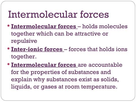 Intermolecular Forces Physical Science Grade 12 PPT