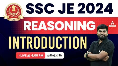 Ssc Je 2024 Reasoning Introduction Class Ssc Je Reasoning Classes