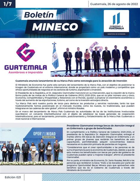 Ministerio Economía on Twitter BoletinMINECOGT conoce el trabajo