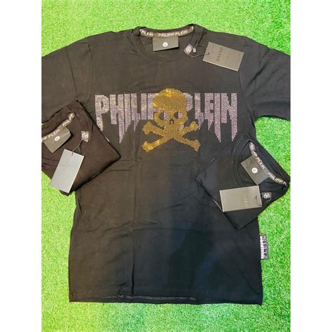 Camisa Masculina Philipp Plein IMPORTADAS CAVEIRA NOME Shopee