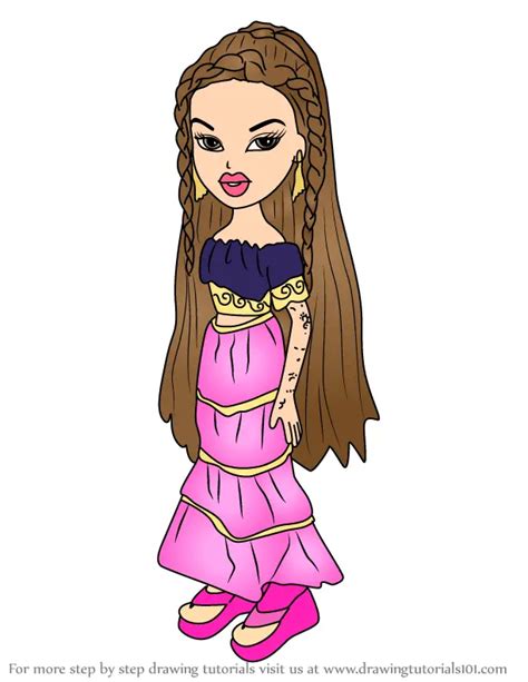 How To Draw Katia From Bratz Bratz Step By Step