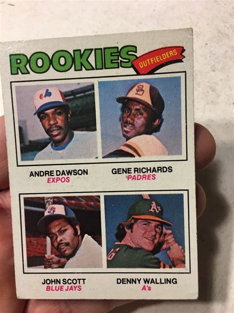 Vintage 1977 Topps Rookie Outfielders Andre Dawson Expos 473 Baseball