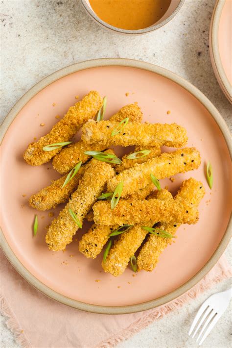 Crispy Breaded Tofu Fingers With Gochujang Dipping Sauce