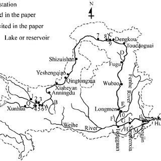 Monitoring stations and some tributaries in the Yellow River Basin.... | Download Scientific Diagram