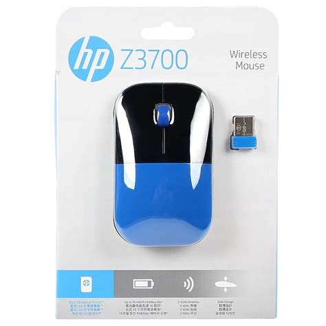 Hp Z3700 Mute Slim Optical 24ghz Wireless Mouse Silent Colorful