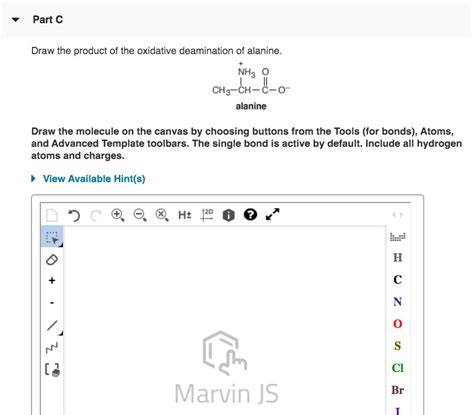 Solved Part C Draw the product of the oxidative deamination | Chegg.com