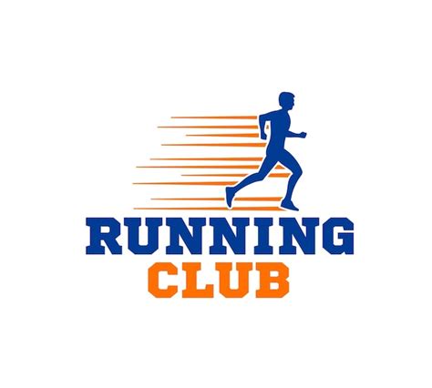 Premium Vector Running Club Icon Jogging Sport Symbol Or Sign