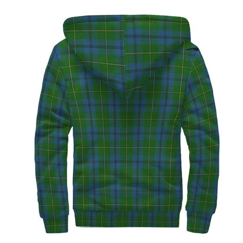 Johnstone-Johnston Tartan Sherpa Hoodie with Family Crest