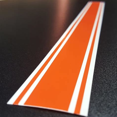 2 X72 Vinyl Racing Stripe Decal Oracal 651 Orange PMS 1655C