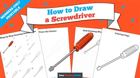 How To Draw A Screwdriver Really Easy Drawing Tutorial