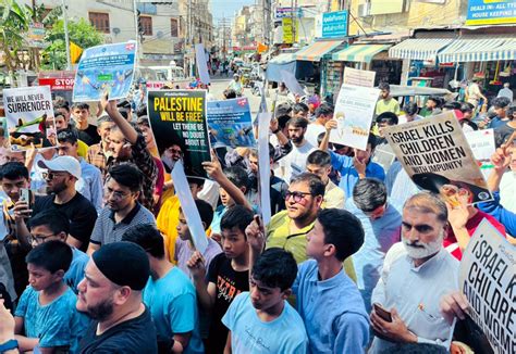 People Under The Banner Of Anjuman E Imamia Taking Out Protest March