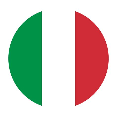 Italy Flat Rounded Flag with Transparent Background 16328894 PNG