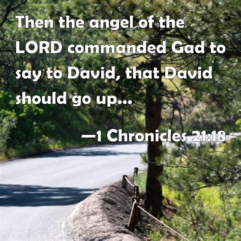 Chronicles Then The Angel Of The Lord Commanded Gad To Say To