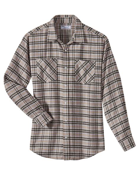 Haband Men’s Casual Joe® Snap-tastic™ Yarn Dyed Flannel Shirt | Blair