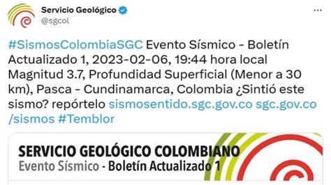 Epicentro en Pasca tembló en Cundinamarca y Bogotá Noticias de hoy