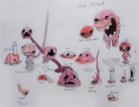 Binding Of Isaac: Afterbirth Womb Enemies. by TitaniumGrunt7 on DeviantArt