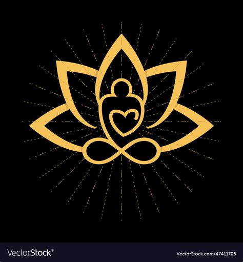 Meditation Logo Design Royalty Free Vector Image