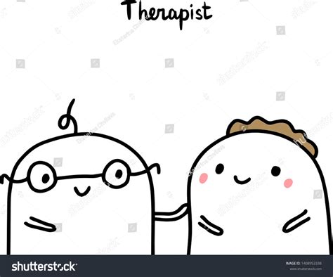 Therapist Hand Drawn Vector Illustration Cartoon Stock Vector (Royalty ...