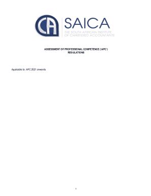 Fillable Online ASSESSMENT OF PROFESSIONAL COMPETENCE REGULATIONS Fax