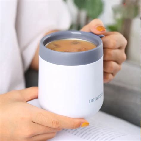 Ca giữ nhiệt inox có tay cầm Hot Cool 500ml cao cấp INOX 304 Cốc giữ nhiệt cafe Lazada vn