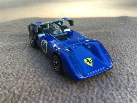 Vintage Mattel 1969 Redline Hot Wheels Ferrari 312p Blue Ex Cond Hong Kong 3760389577