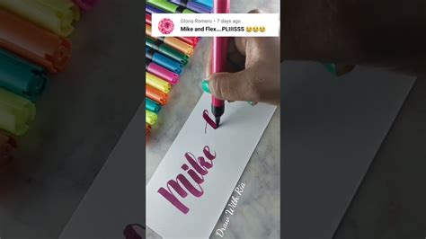 Easy Calligraphy Writing Draw With Ria Shorts Youtube