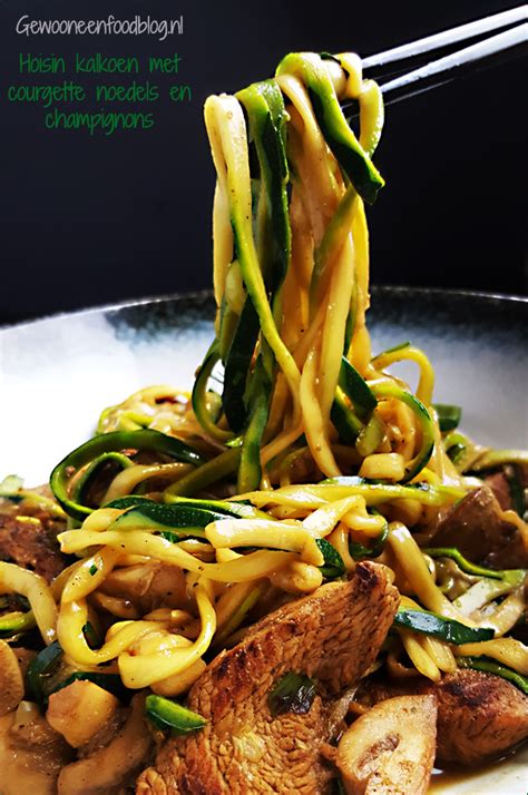 Hoisin Kalkoen Met Courgette Noedels En Champignons Artofit