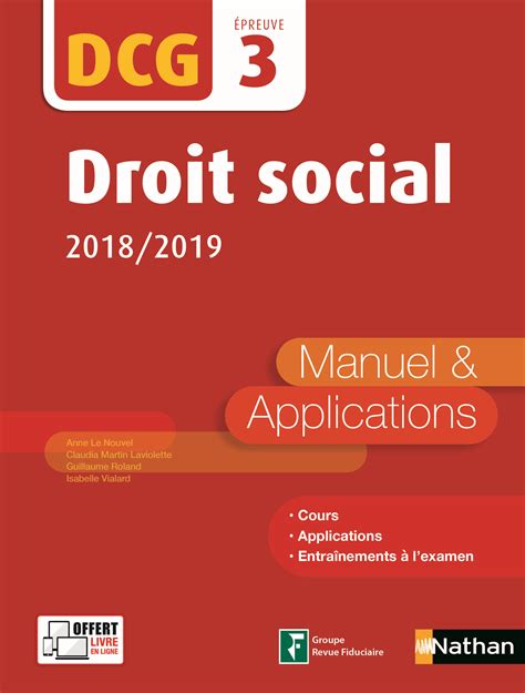 DCG 3 Droit Social 2018 2019 Site compagnon Éditions Nathan