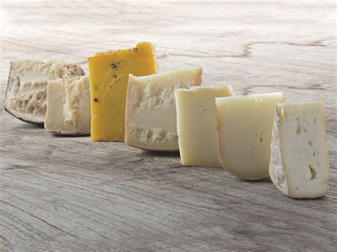 A Selection Of Pecorino Cheeses Fermier