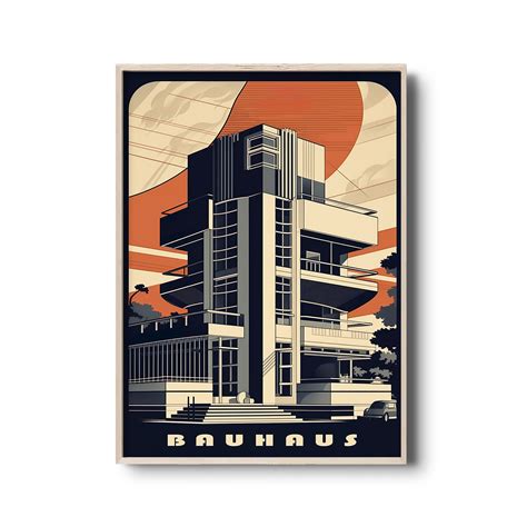 Bauhaus Architecture Poster Bauhaus Design Retro Architecture Print ...