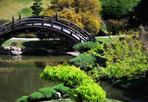 japanese garden bridge  stock photo public domain pictures
