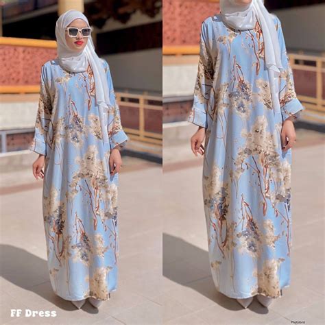 Hot Kaftan🔥kaftan Bercorak Bunga Dan Abstrak Kaftan Raya 2024 Kaftan Bercorak Plus Size Kaftan